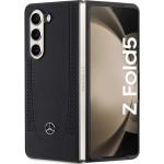 Schwarze Elegante Mercedes Benz Merchandise Samsung Galaxy Z Fold 5 Hüllen Art: Hard Cases mit Automotiv aus Glattleder 