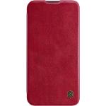 Rote Elegante Nillkin iPhone 14 Hüllen Art: Flip Cases aus Leder 