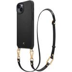 Schwarze Elegante Spigen iPhone Hüllen Art: Hybrid Cases aus Leder 