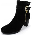 Reduzierte Schwarze Gabor Comfort Ankle Boots & Klassische Stiefeletten mit Reißverschluss aus Leder für Damen Größe 16 