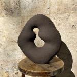 Schwarze 32 cm Abstrakte Skulpturen aus Keramik 