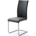 Schwarze Moderne Topdesign Freischwinger Stühle aus Edelstahl gepolstert Breite 0-50cm, Höhe 100-150cm, Tiefe 50-100cm 4-teilig 
