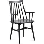 Schwarze Skandinavische 4Home Holzstühle lackiert aus Massivholz mit Armlehne Breite 50-100cm, Höhe 50-100cm, Tiefe 50-100cm 2-teilig 