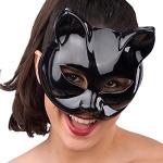 Schwarze Catwoman Katzenmasken für Damen 