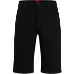 Schwarze Melierte HUGO BOSS HUGO Nachhaltige Jeans-Shorts aus Baumwolle für Herren 