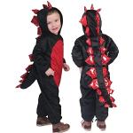 Schwarze Funny Fashion Drachenkostüme für Kinder Größe 128 