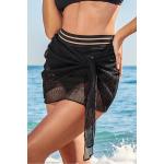 Schwarze Cupshe Bikini-Röcke & Baderöcke aus Mesh für Damen Größe L 