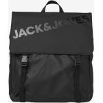 Schwarze Unifarbene Jack & Jones Herrenrucksäcke mit Schnalle aus PU mit Innentaschen 