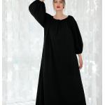 Schwarze Elegante Maxi Maxikleider aus Baumwolle für Damen Größe XS Große Größen 