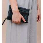 Schwarze Elegante Brieftaschen mit Reißverschluss aus Leder für Damen medium 