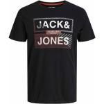 Schwarze Jack & Jones T-Shirts für Herren für den für den Sommer 