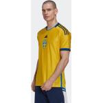 Gelbe adidas Schweden Trikots mit Ländermotiv für Herren zum Fußballspielen - Heim 2021/22 