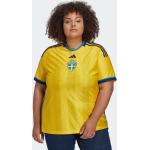 Gelbe adidas Schweden Trikots mit Ländermotiv für Damen zum Fußballspielen - Heim 