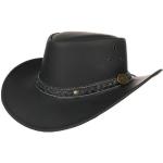 Schwarze Scippis Cowboyhüte aus Rindsleder 60 für Herren Größe XL 