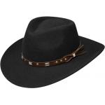 Schwarze Scippis Herrenhüte aus Leder 58 Größe 3 XL 