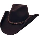 Braune Scippis Cowboyhüte aus Leder für Herren Größe M 