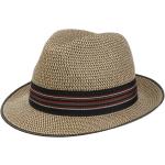 Beige Hutshopping Strohhüte aus Stroh 58 für Damen Größe L für den für den Sommer 