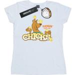 Beige Kurzärmelige Scooby Doo T-Shirts für Damen Größe S 