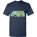 Marineblaue Kurzärmelige Scooby Doo Daphne Blake T-Shirts aus Baumwolle für Herren Größe XL 