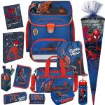 Blaue Scooli Spiderman Schulranzen Sets für Jungen 13-teilig zum Schulanfang 