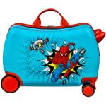 Blaue Scooli Spiderman Trolleys mit 4 Rollen aus Polyester für Kinder zum Schulanfang 