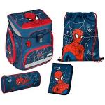 Reduzierte Gepunktete Scooli Spiderman Schulrucksäcke aus Kunststoff mit Reflektoren für Kinder zum Schulanfang 