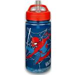 Scooli SPMA9913 - Aero Trinkflasche, Marvel Spider-Man, mit integriertem Strohhalm und Trinkstutzen, BPA und Phthalat frei, ca. 500 ml Fassungsvermögen