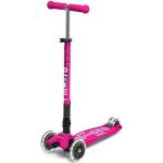 Scooter Maxi MICRO DELUXE foldable LED shock pink - MMD096