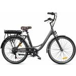 scooty E-Bike »SCOOTY Elektrofahrrad E-Citybike 26 Zoll Damen E-Bike mit 10Ah Akku«, 6 Gang, 250,00 W, ebike Damen, innerhalb der StVZO, grau