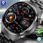 Schwarze Wasserdichte Smartwatches mit Kompass mit 3G mit Barometer für Herren zum Sport 