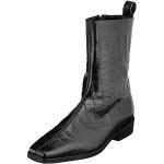 SCOTCH & SODA FOOTWEAR Damen AMIE Mode-Stiefel, blk Croco Optics, 39 EU