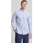 Hellblaue Gestreifte Scotch & Soda Nachhaltige Regular Fit Hemden aus Baumwollmischung für Herren Größe S 