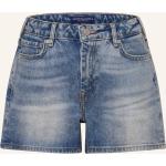Bestickte Scotch & Soda Nachhaltige Jeans-Shorts mit Reißverschluss aus Baumwolle für Damen für den für den Sommer 