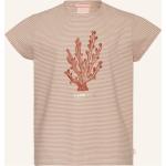 Beige Gestreifte Scotch & Soda Nachhaltige T-Shirts aus Baumwolle für Damen 