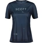 Blaue Kurzärmelige Scott Trail T-Shirts für Damen Größe XS 