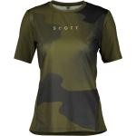Olivgrüne Scott Trail T-Shirts für Damen Größe S 