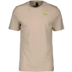 Reduzierte Beige Langärmelige Scott T-Shirts aus Baumwolle für Herren Größe L 
