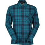 Dunkelblaue Scott T-Shirts aus Flanell für Herren Größe XXL für den für den Winter 