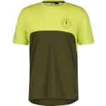 Scott Trail Flow Dri Short-Sleeve Shirt - MTB Trikot - Herren Bitter Yellow / Fir Green XL