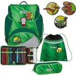 Grüne Scout Alpha Schulranzen Sets für Kinder 4-teilig zum Schulanfang 