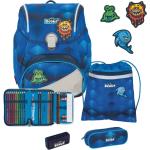 Blaue Scout Exklusiv Schulranzen Sets 25l für Kinder 5-teilig zum Schulanfang 