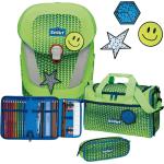 Reduzierte Neongrüne Scout Sunny Schulranzen Sets aus Polyester für Kinder 4-teilig zum Schulanfang 