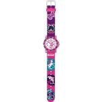 Rosa 5 Bar wasserdichte Wasserdichte Scout Quarz Kunststoffarmbanduhren mit Analog-Zifferblatt mit Kunststoff-Uhrenglas für Kinder 