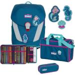 Blaue Motiv Scout Sunny Nachhaltige Schulranzen Sets aus Kunststoff mit Reflektoren für Kinder 23-teilig zum Schulanfang 