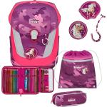 Pinke Scout Sunny Schulranzen Sets 25l mit Pferdemotiv für Kinder zum Schulanfang 