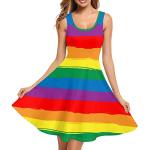 Leo-Look Casual Ärmellose LGBT Midi Midikleider aus Polyester für Damen Größe 4 XL für Partys für den für den Sommer 