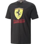 Schwarze Kurzärmelige Puma Ferrari T-Shirts für Herren Größe XXL 