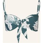 Reduzierte Dunkelgrüne Seafolly Bandeau Bikinitops aus Nylon gepolstert für Damen Größe S 