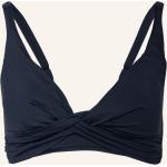 Dunkelblaue Seafolly Bikini-Tops aus Nylon gepolstert für Damen Größe M für den für den Winter 