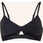 Schwarze Seafolly Bikini-Tops mit Cutwork aus Nylon ohne Bügel für Damen Größe M für den für den Winter 